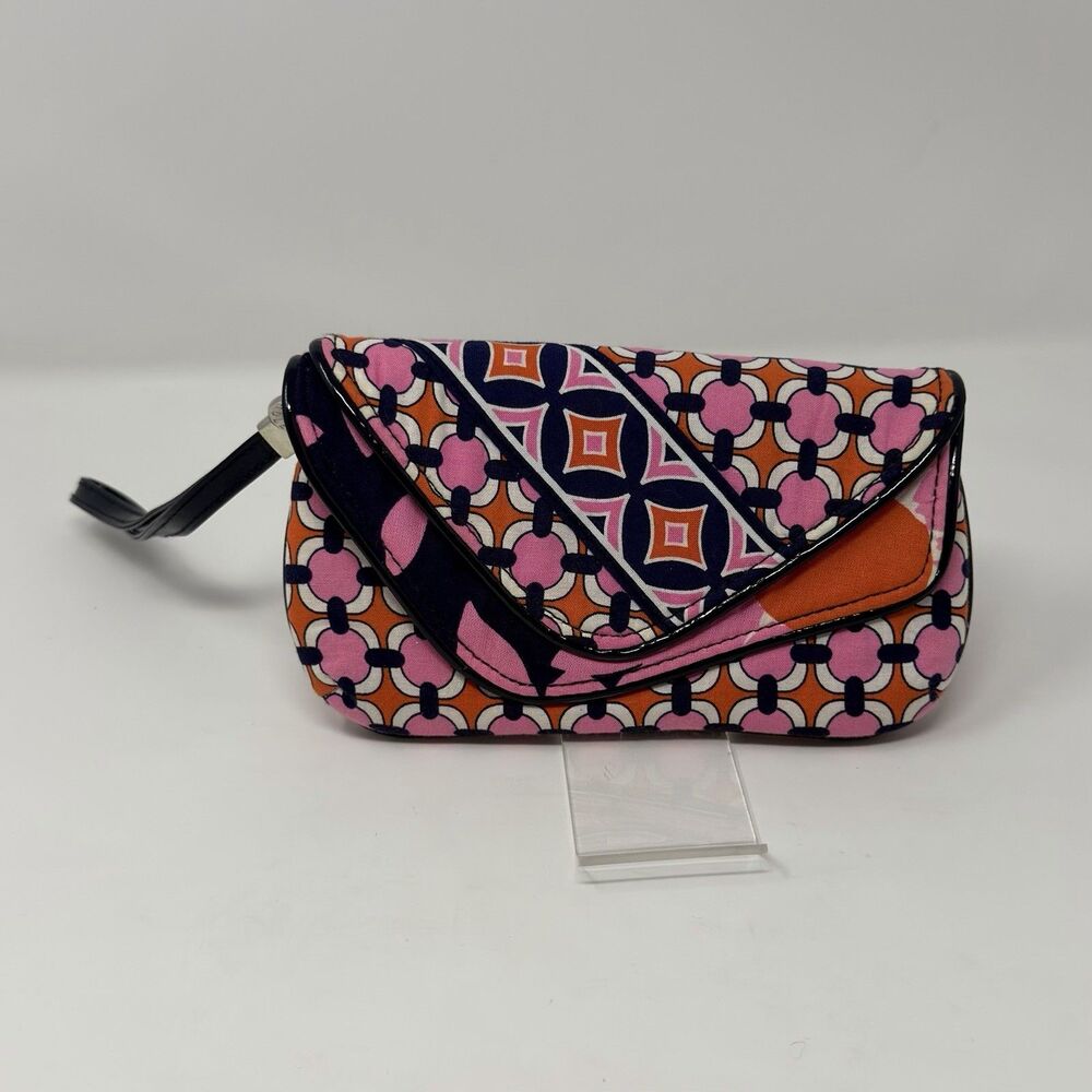 Vera Bradley “Love Me” Pink Orange Floral Magnetic Wallet Wristlet RETIRED